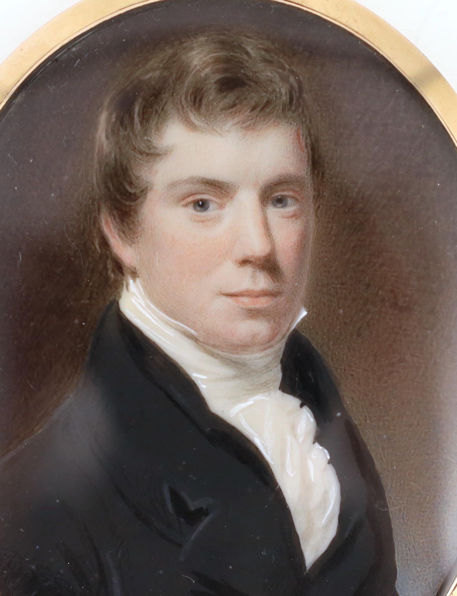 George Patten ARA (British, 1801-1865), Portrait miniature of a gentleman, watercolour on ivory, 6.5 x 5.1cm. CITES Submission reference JHF31LAF